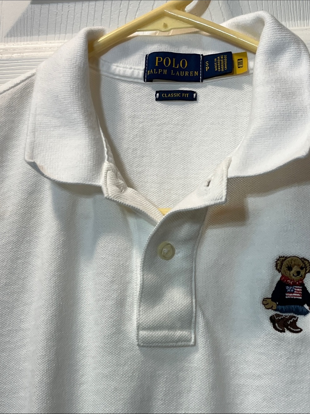 Polo Ralph Lauren Americana Cowgirl Bear White Polo Shirt Women’s Small Petite - Picture 6 of 16
